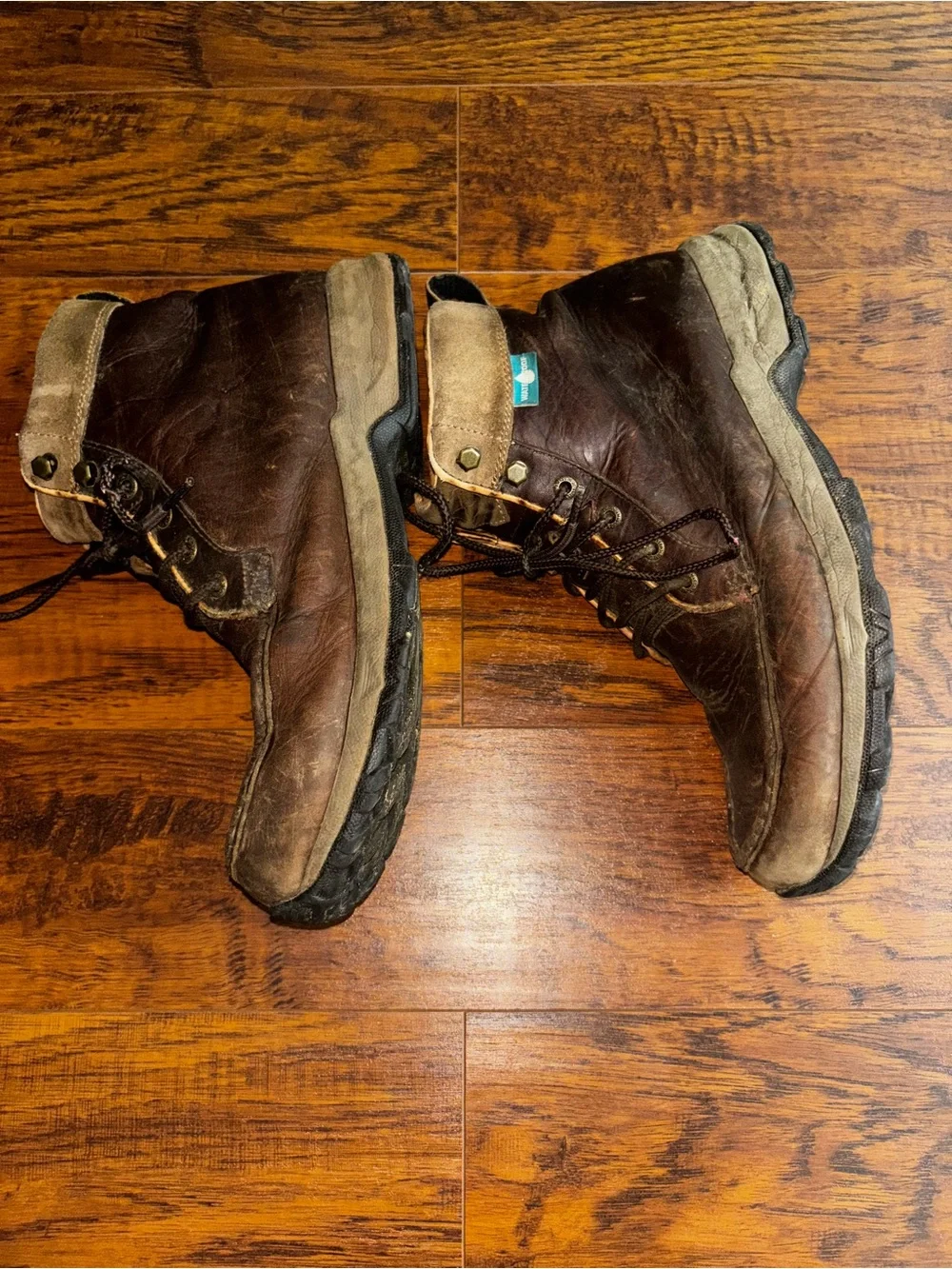 Twisted X Waterproof Hiker Boots Brown Leather Lace-Up Outdoor Work Footwear